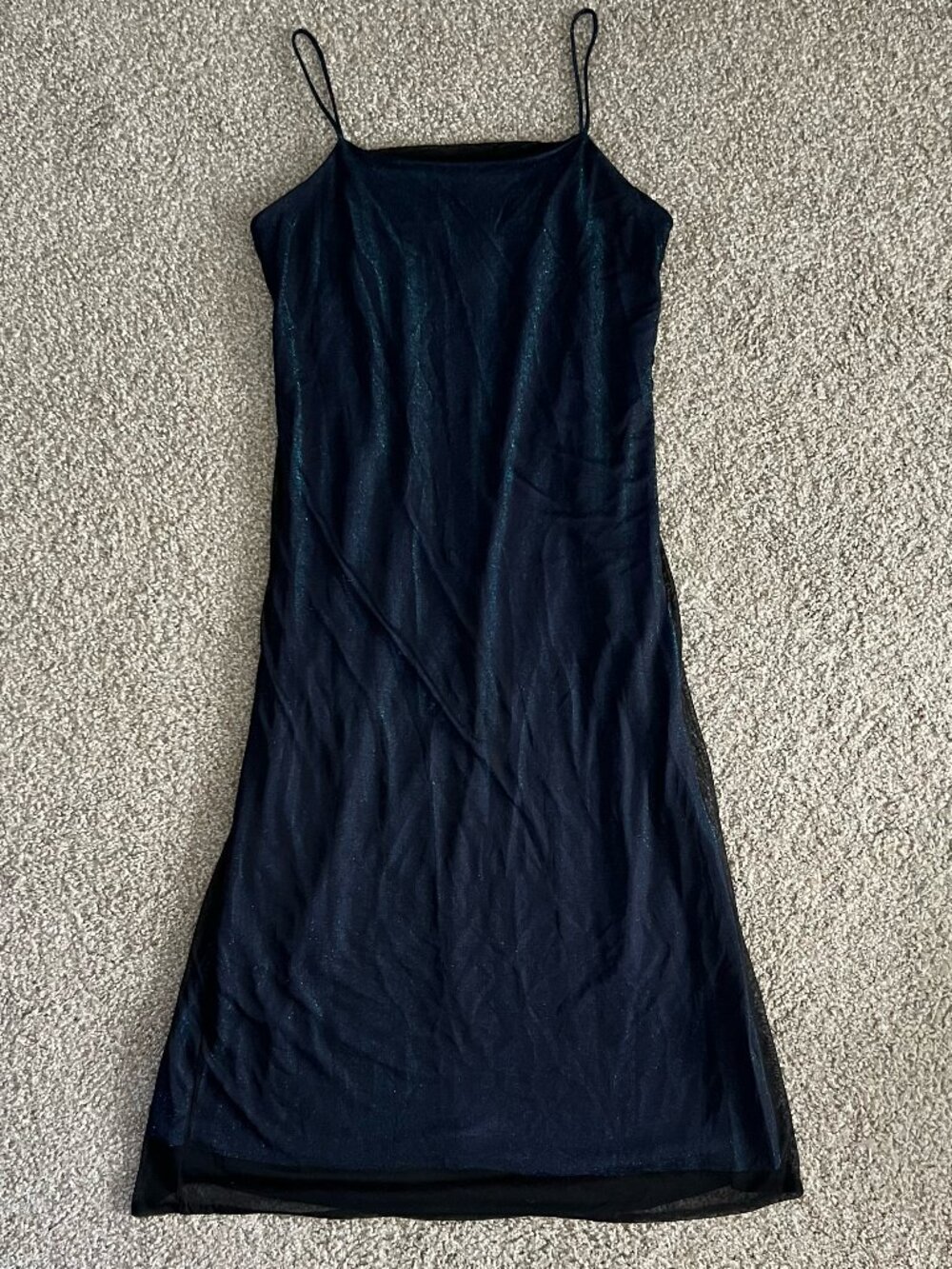Y2K Midnight Sparkle Whimsigoth Shimmer Midi Dress Formal Dori USA Size 1X
